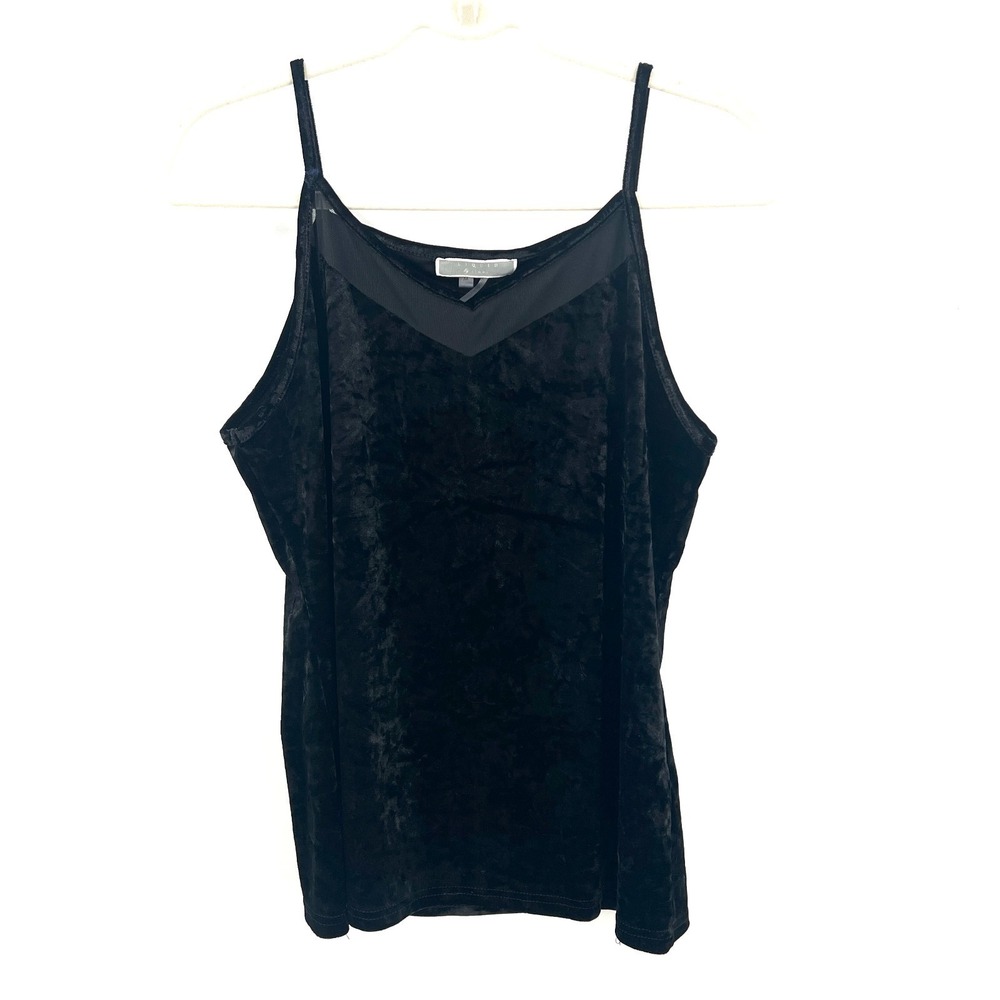 Liquid Sioni crushed velvet tank top whimsigoth goth witchy black dark romance M